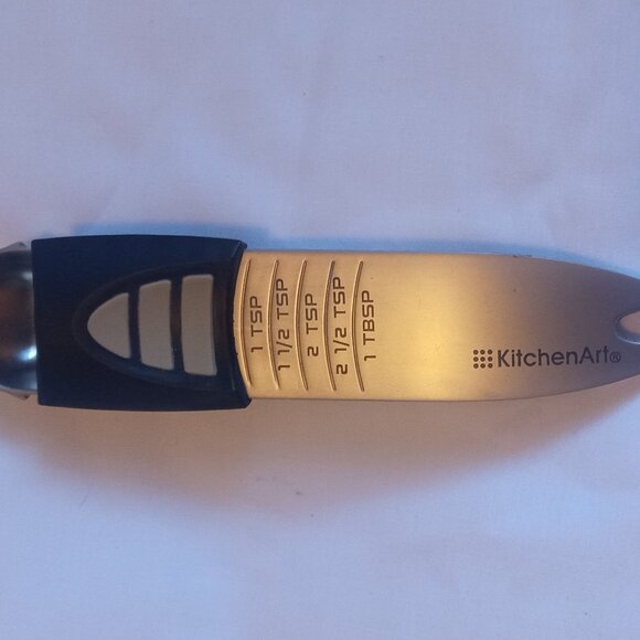 Kitchen Art Adjustable Measuring Spoon Steel, 1/2 TSP to 1 TBSP, Good Condition - Picture 1 of 5